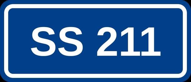 Il cartello SS211 Lomellina direzione confine svizzero